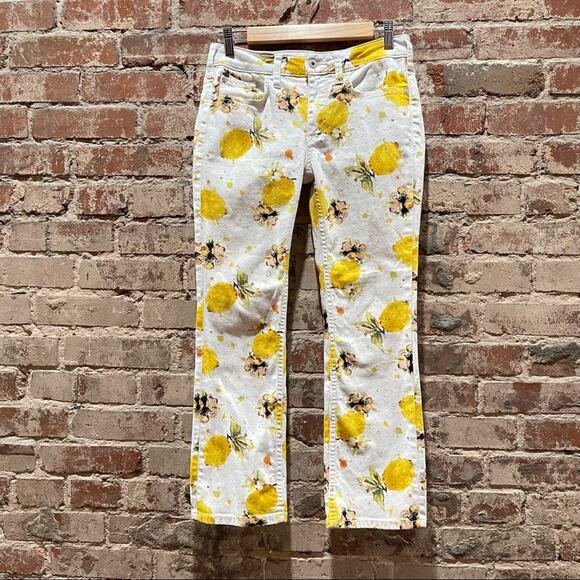 Anthropologie Pilcro Lemon High-Rise Cropped Bootcut Jean Size 26 - Picture 5 of 12